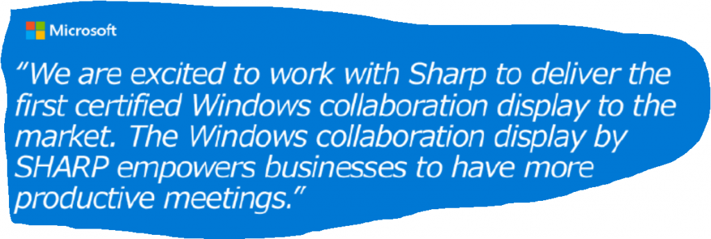 Sharp Windows Collaboration Display